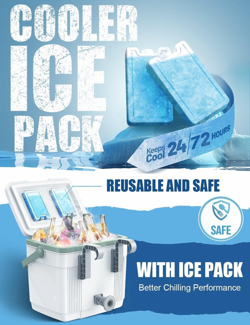 Utheer Pool Cooler with 2 Ice Pack – 22L Extra-Large Insulated Hanging Cooler for Above-Ground Pools, Fits Intex Bestway etc, Holds 24 Cans, Keeps Ice 3X Longer, Ideal for Poolside Camping & Outdoor Parties - Image 2